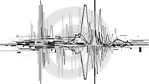 Abstract Digital Waveform and Data Visualization
