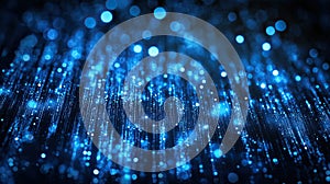 Abstract Blue Digital Data Stream