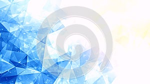 Abstract Geometric Crystal Background in Blue and White