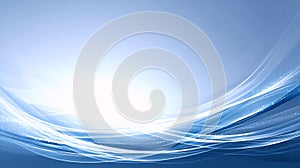 Abstract Blue Waves and Light Background