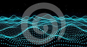 Abstract Digital Landscape, Data Visualization, Futuristic Background