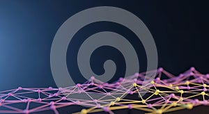 Abstract Network Background, Digital Technology, Data Connection, Science