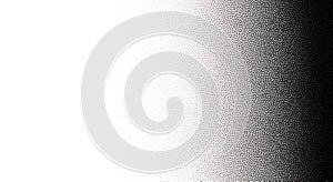 Halftone Gradient Background with Black Dots on White