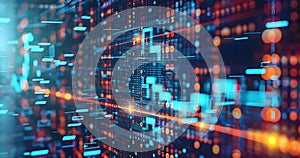 Abstract Digital Data Visualization with Binary Nodes
