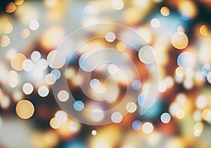 Abstract image featuring bokeh effect with circular light patterns in various sizes and