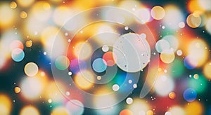 Abstract image featuring a colorful bokeh effect with overlapping circles in varying