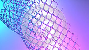 Abstract 3D Grid Structure with Gradient Background