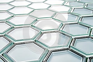 Glass hexagons as a background photo