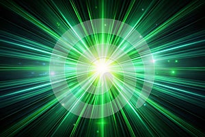 Lighting green flare abstract