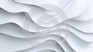 white flowing layered curves design