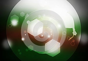 Abstract image featuring overlapping hexagonal shapes