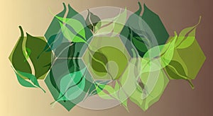 Abstract image featuring overlapping hexagonal shapes