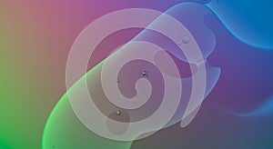 Abstract image featuring overlapping layers of translucent liquid with smooth,