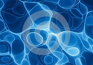 Abstract image featuring a pattern of interconnected, luminous