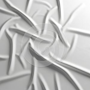 Abstract image featuring a pattern of raised, curved lines on a smooth, white surface.