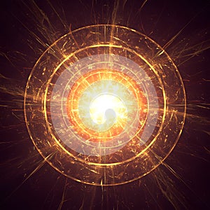 Abstract Golden Energy Burst
