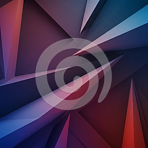 Abstract image featuring sharp, geometric shapes with a 3D effect. The design