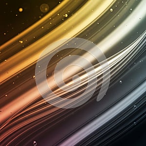 Abstract image featuring smooth, flowing lines in shades of gold, brown, and gray,