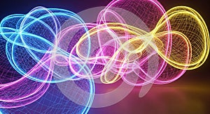 Abstract Glowing Energy Waves