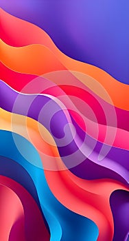 Abstract image featuring undulating, multicolored waves in a gradient pattern.