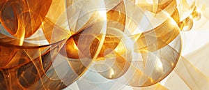 Abstract Image Featuring A Vibrant Interplay Of Golden Light And Geometric Forms