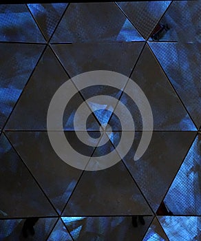 Abstract image of geometric shapes and lines in color