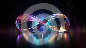 An Abstract Image of a Glowing Infinite Sign