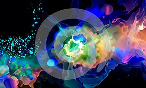 An abstract image inspired by undersea life