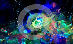 An abstract image inspired by undersea life