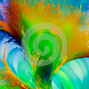 An abstract image inspired by underwater coral reef flowers photo