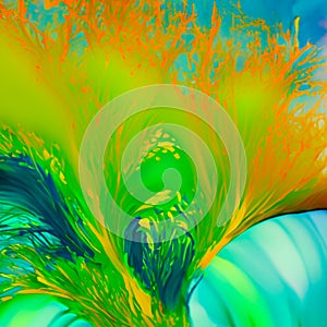 An abstract image inspired by underwater coral reef flowers photo