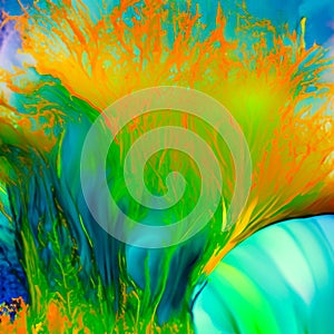 An abstract image inspired by underwater coral reef flowers photo