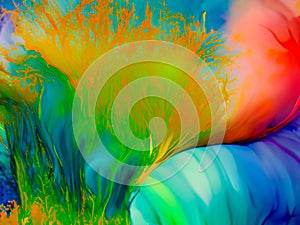 An abstract image inspired by underwater coral reef flowers photo