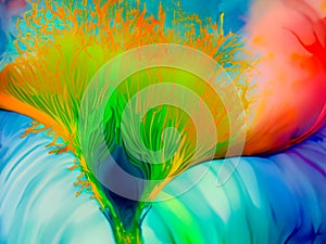 An abstract image inspired by underwater coral reef flowers photo