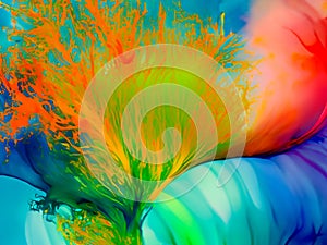 An abstract image inspired by underwater coral reef flowers photo