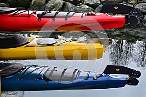 Abstract image of Kayaks