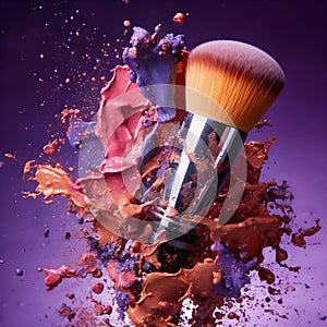 Abstract image of make up brush kit.