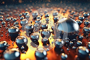 abstract image of metallic nanoparticles in solution