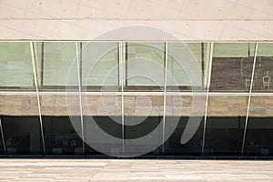 Abstract image of a modern building - modern architecture. Close up shot of the Casa da Musica do Porto Porto Music House. photo