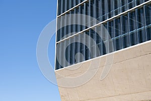 Abstract image of a modern building - modern architecture. Close up shot of the Casa da Musica do Porto Porto Music House.