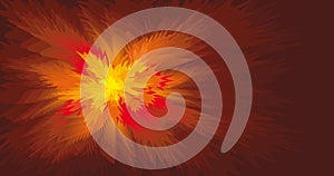 Abstract image of an orange flash on a brown background