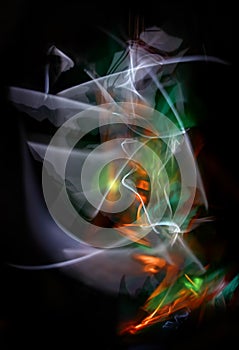 The abstract image painted by moving light and moving objects. Color abstraction