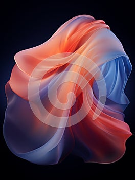an abstract image of a red blue and orange fabric