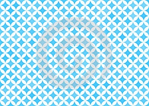 Vector Geometric Background with White Circles and Blue Diamonds Pattern