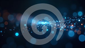 Abstract Data Stream with Bokeh and Light effect