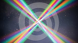 Prismatic Light Refraction Abstract Cross Pattern