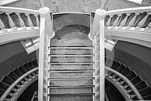 Abstract image with stairs of different configurations in the building photo