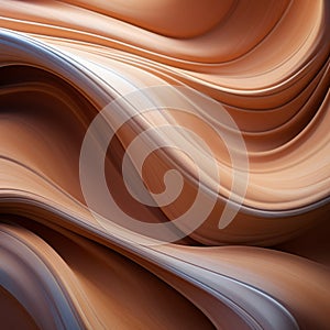 an abstract image of a wavy brown and white fabric