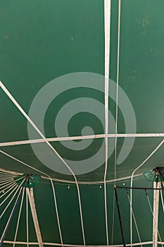 abstract images of a circus tent in green color with white stripes