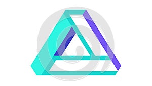 Abstract Impossible Triangle, Optical Illusion Art, vector design Generative AI